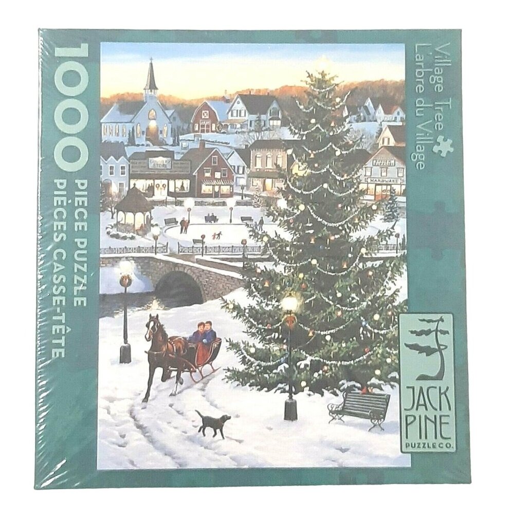 Jack Pine Puzzle Village Tree 1000 Persis Clayton Weirs Christmas Sleigh Ride‎